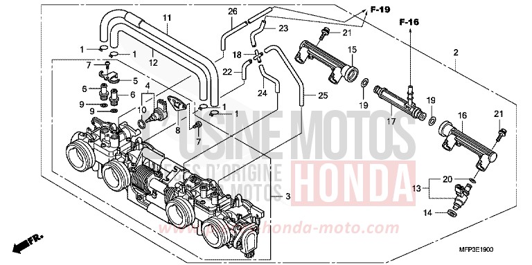 CORPS DE PAPILLON for CB1300 Super Bold'or PEARL SUNBEAM WHITE (NHA66KF) from 2009